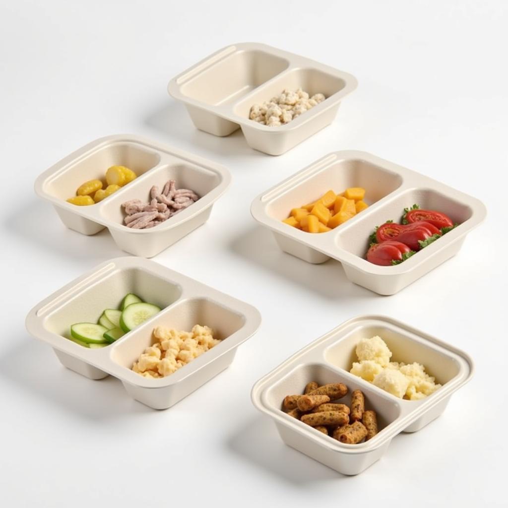 Variety of 3 Compartment Foam Food Containers