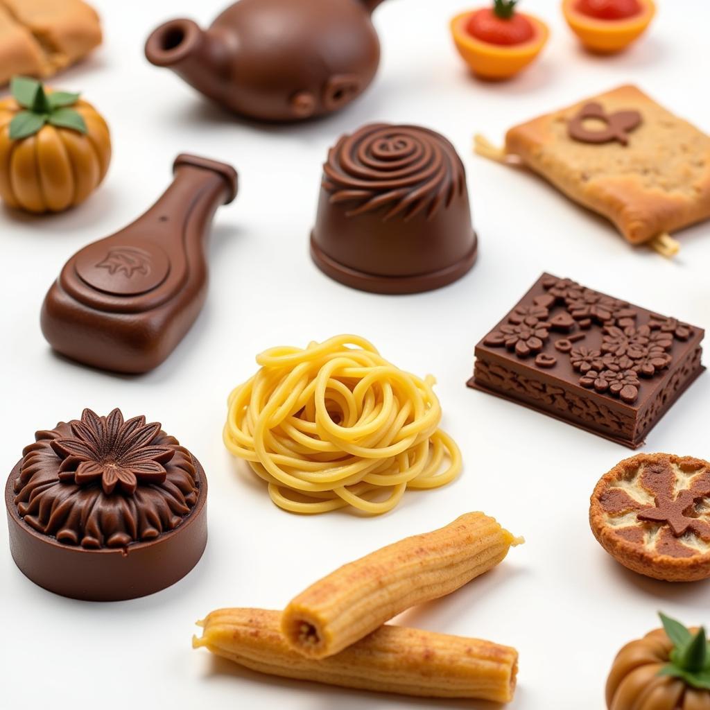 Examples of 3d printed food