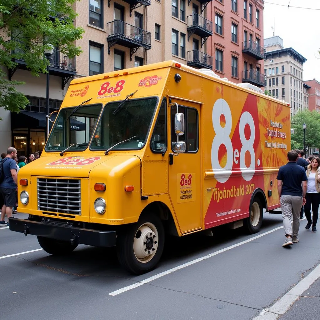 8e8 Thai Food Truck parked on a city street