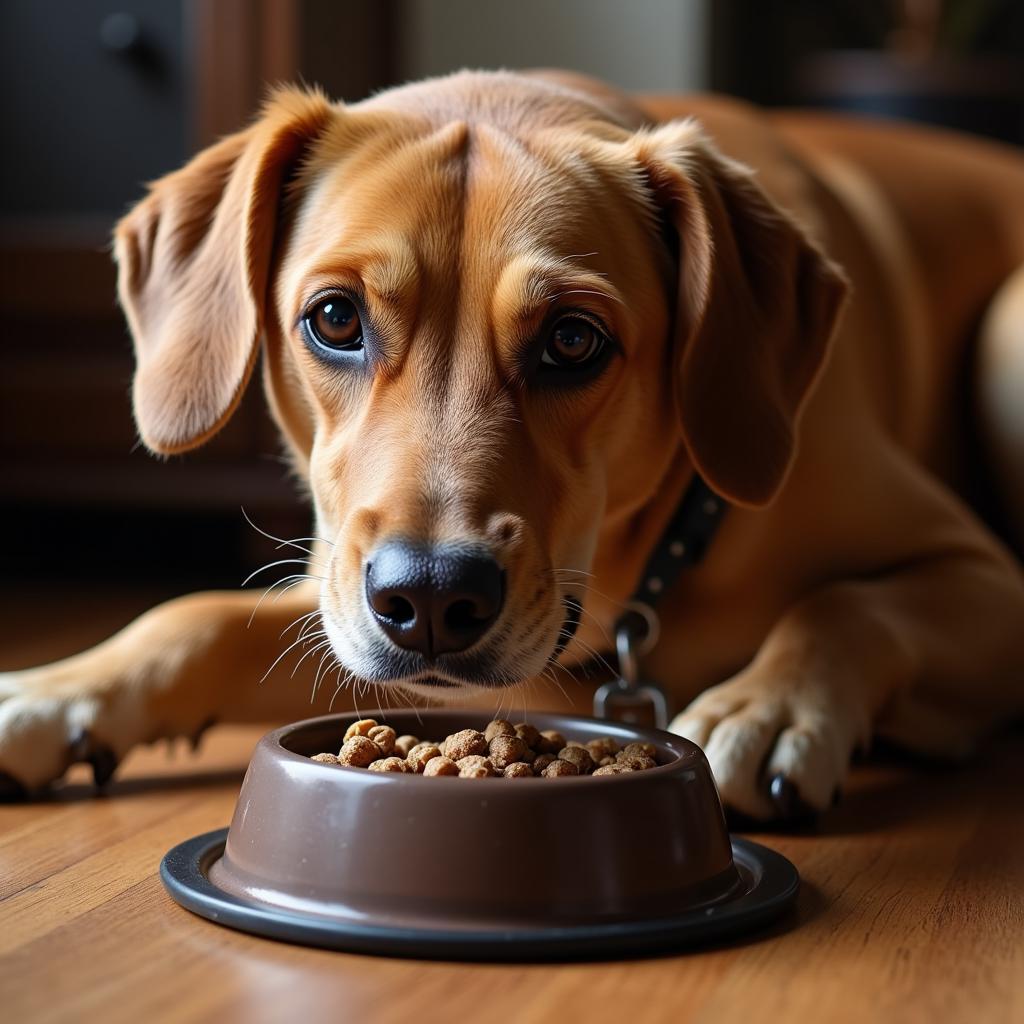 Active Dog Enjoying Hunter's Special Food