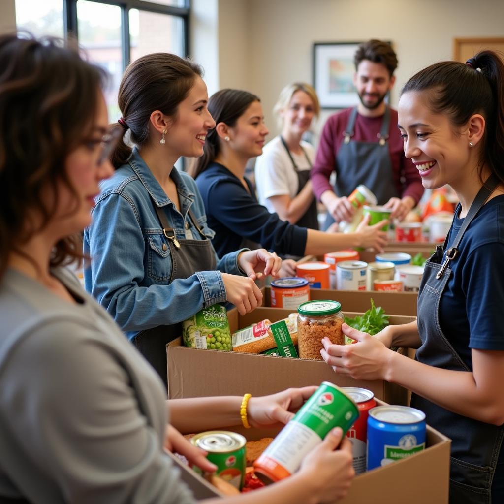 Volunteers at an Acworth GA food pantry