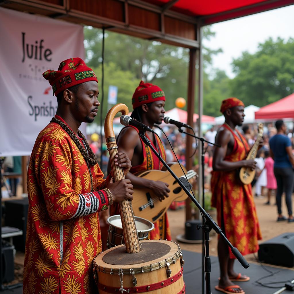 Live Music Performance at an African Food Festival