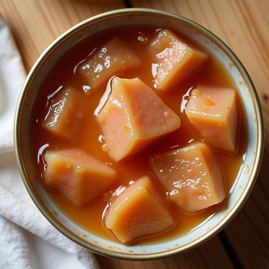 Agar agar in a can of cat food