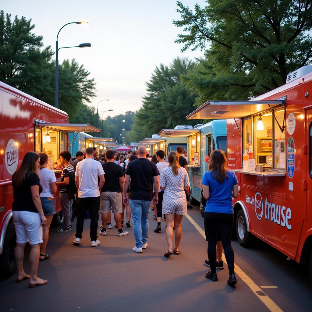 Vibrant Scene at an Akron Food Truck Festival