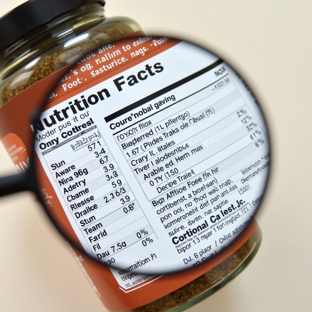 A close-up of an Aliments Ultima Foods product label, highlighting the detailed nutritional information and ingredient list.