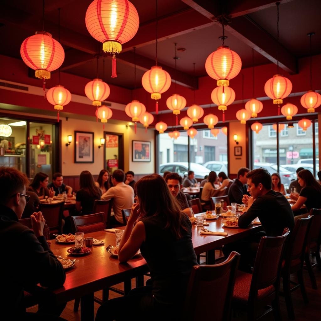 Inviting Interior of a Chinese Restaurant in Allentown