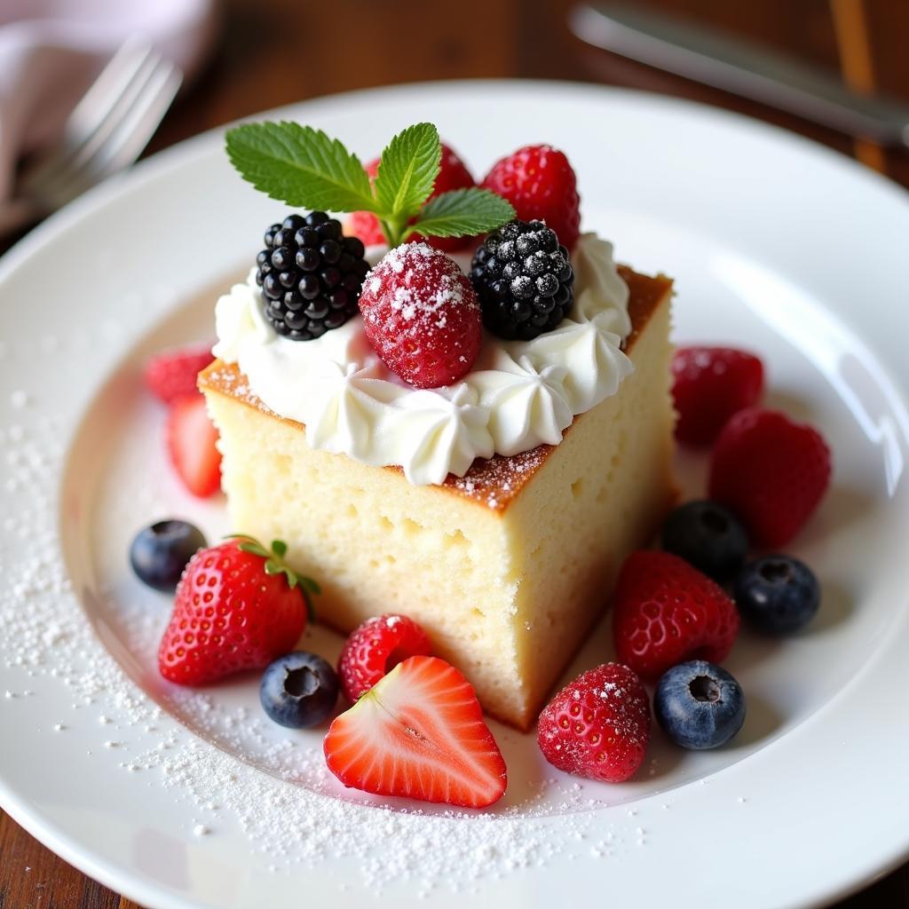 Angel Food Cake with Berries and Cream