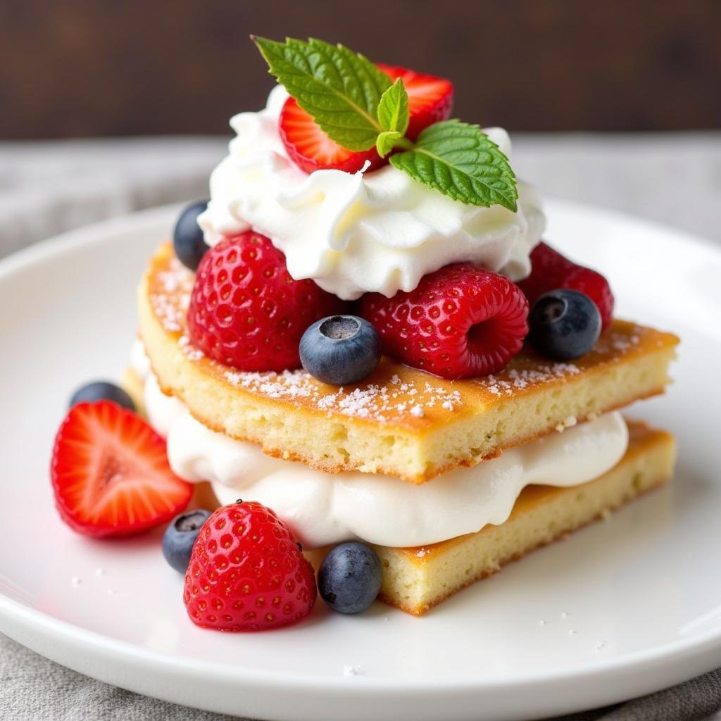 Angel Food Flip with Berries and Cream