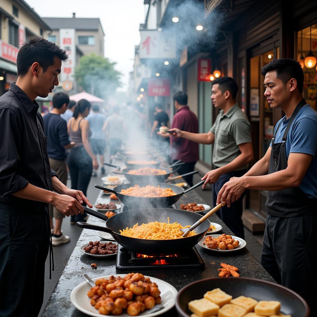 Bustling Anori Street Food Market