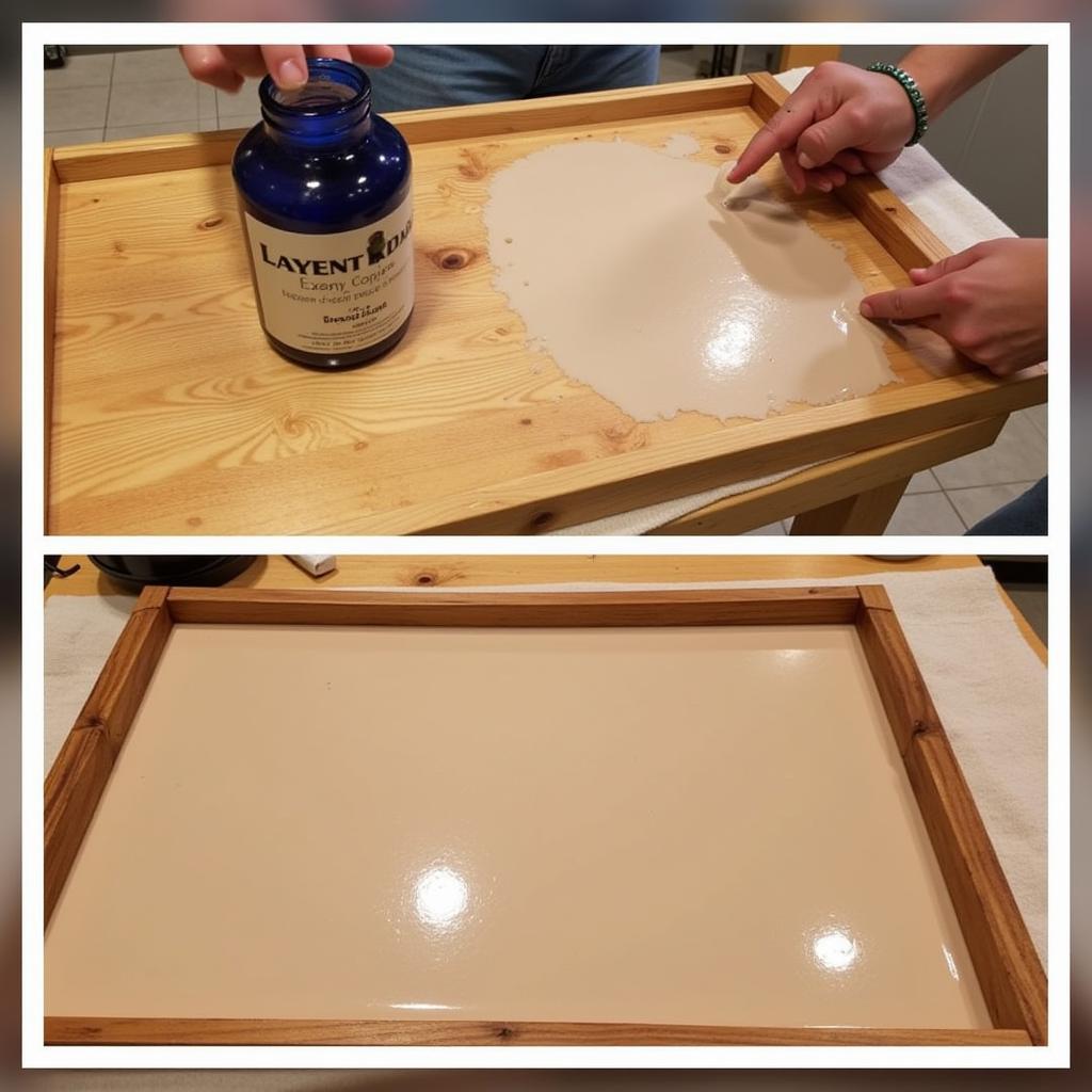 Applying Food Safe Epoxy to a Serving Tray