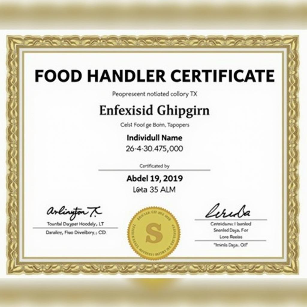 Arlington, TX Food Handler Certificate