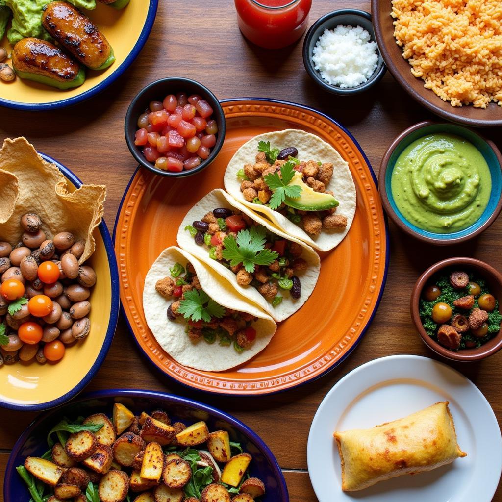 Colorful Platter of Mexican Food in Ashland