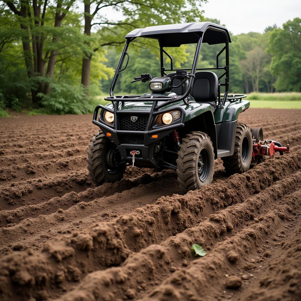  ATV Disc Harrow in Action