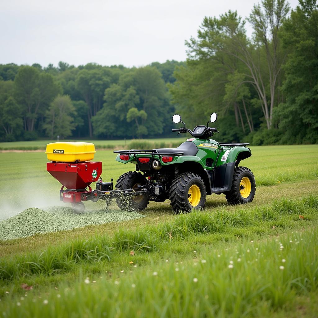 ATV Food Plot Seeder Planting Clover