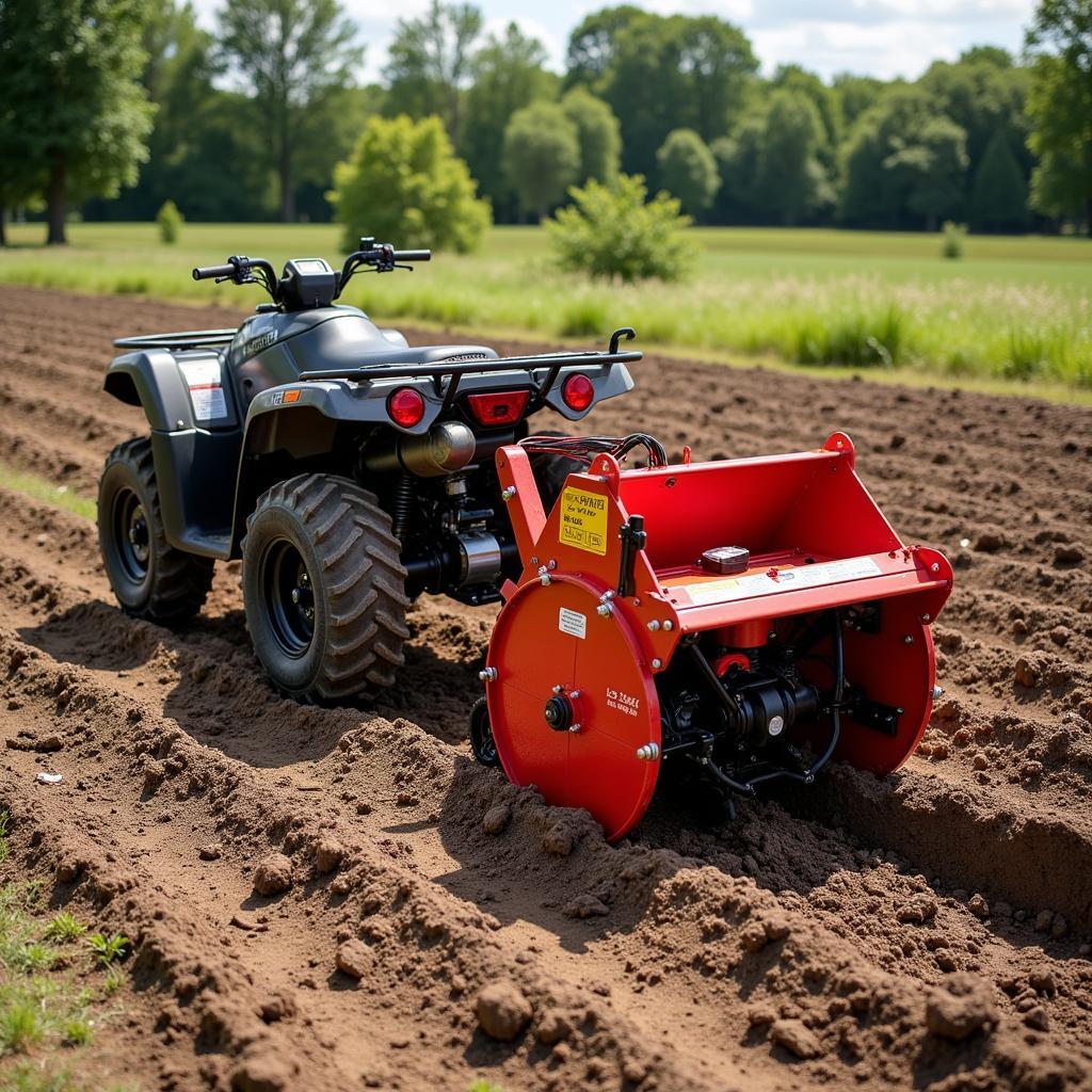 ATV Tiller Preparing Food Plot