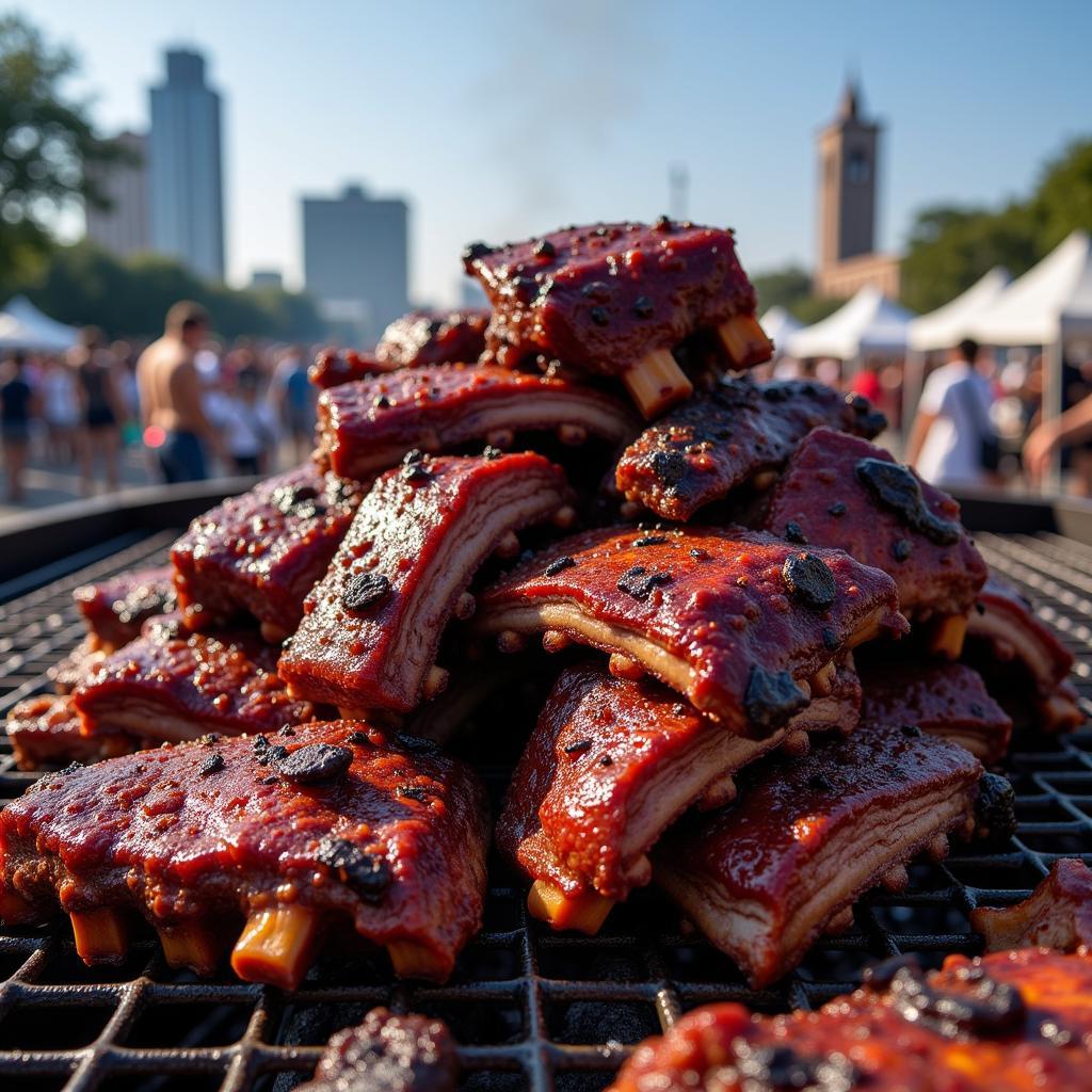 Smoked ribs at the Austin Soul Food Festival