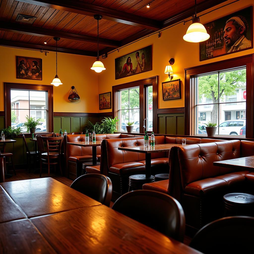 Authentic Jamaican Restaurant Interior