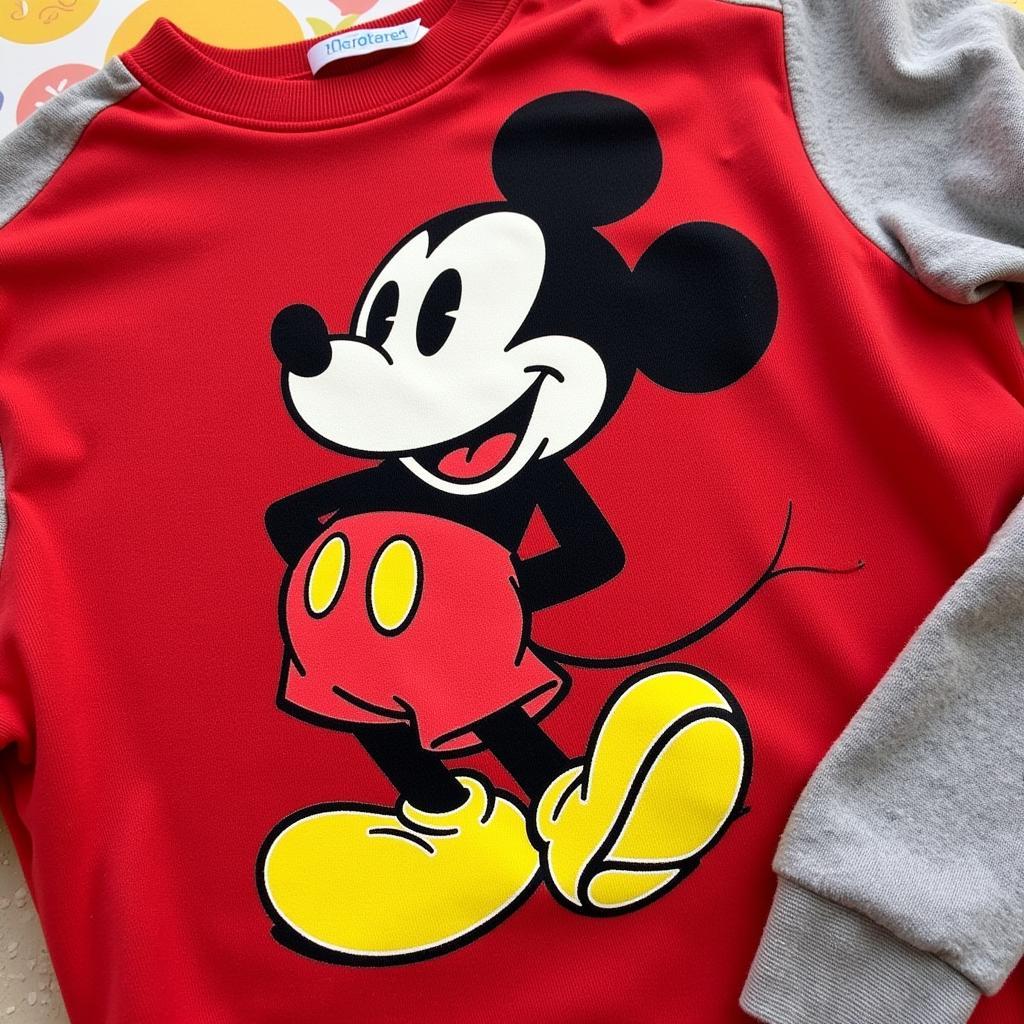 An authentic junk food Mickey Mouse sweatshirt.