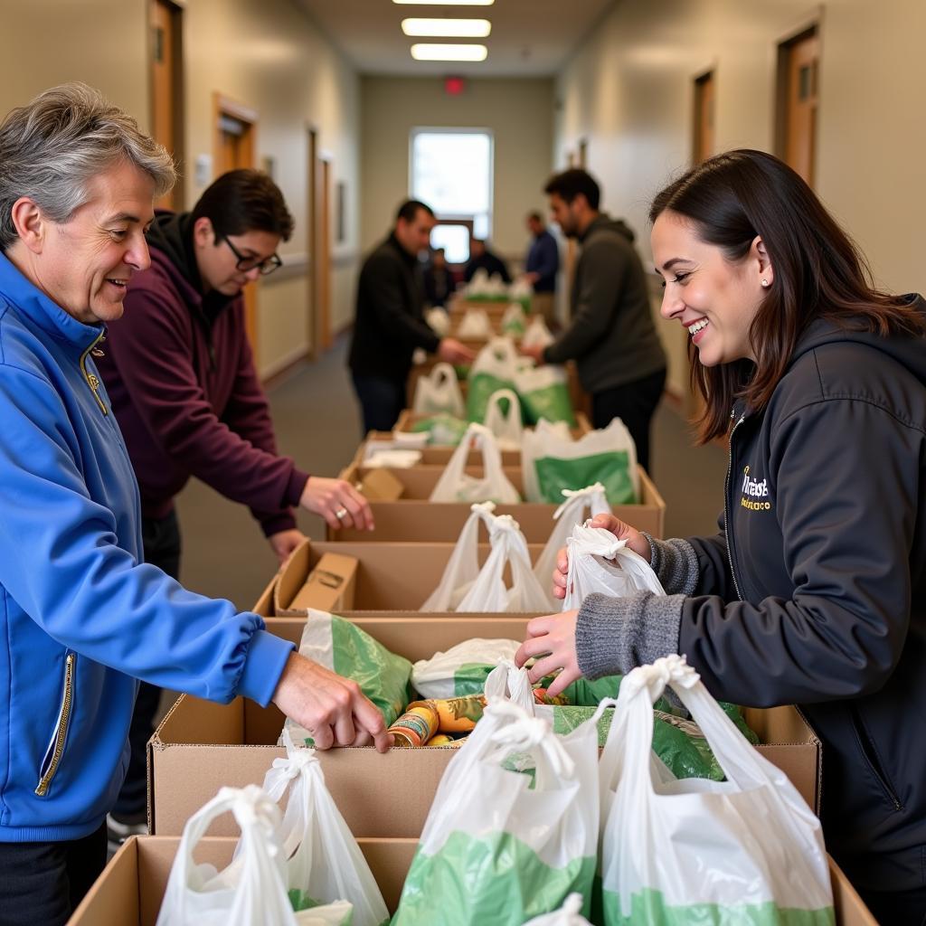 Awaken Church Food Pantry Volunteers Distributing Food