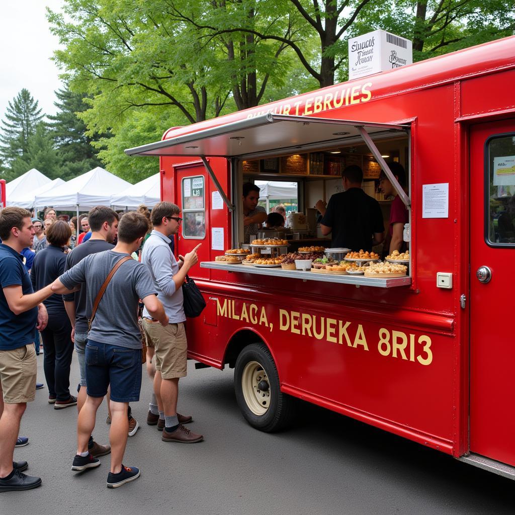 Bakery food truck at a local farmers market