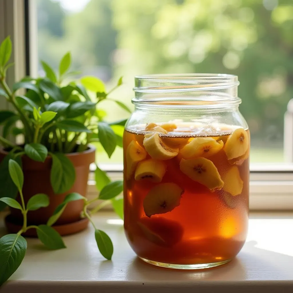 Banana Peel Tea for Indoor Plants