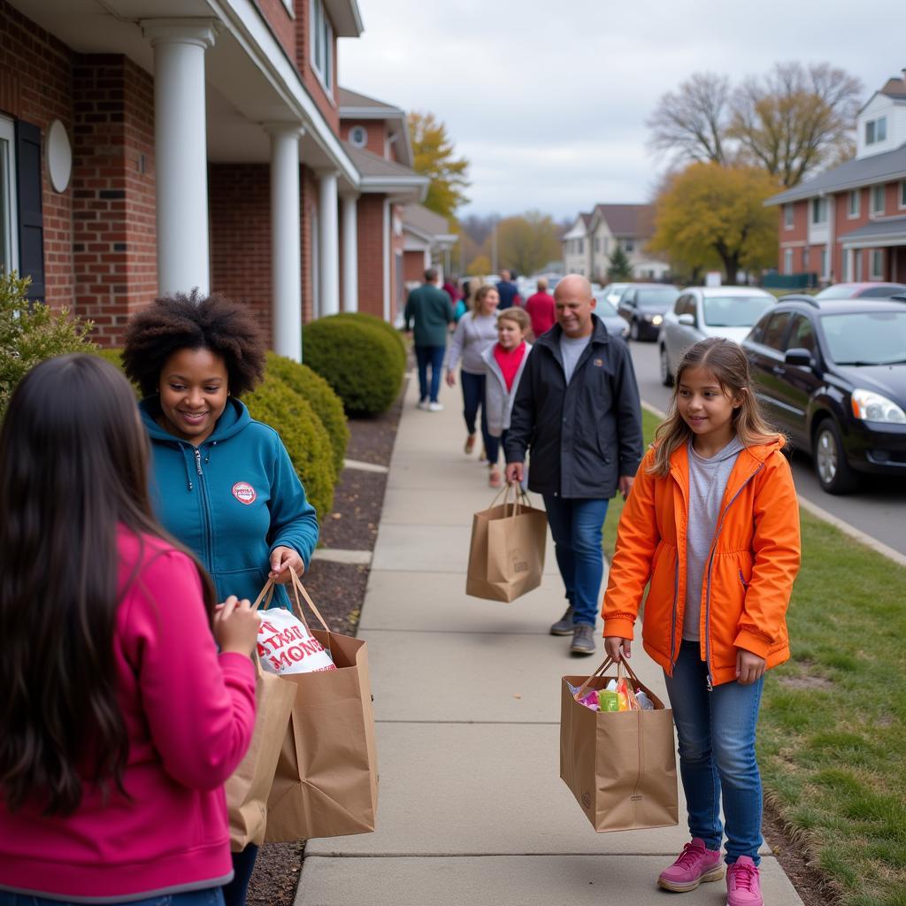 Food pantry distribution in Batavia NY