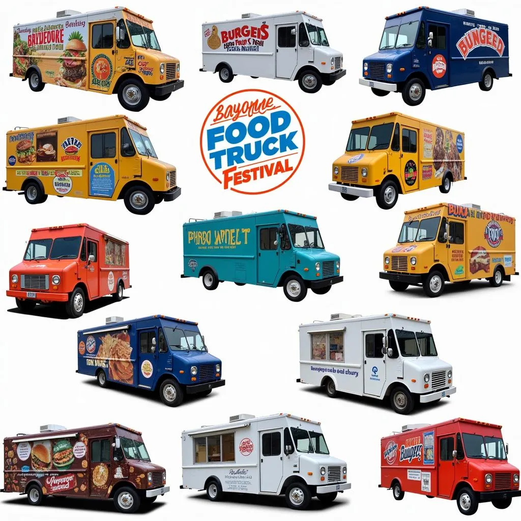 Diverse Food Trucks at Bayonne Festival