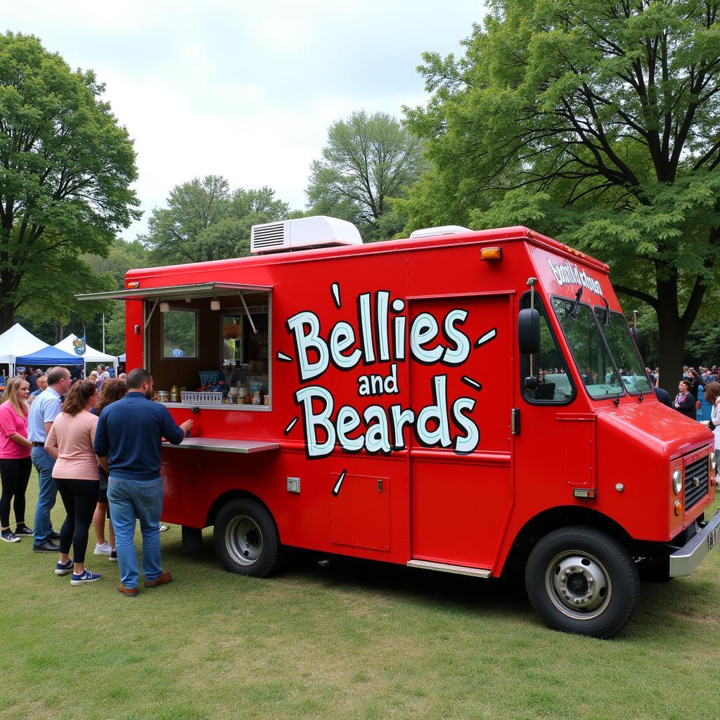 Bellies and Beards food truck parked at a local event