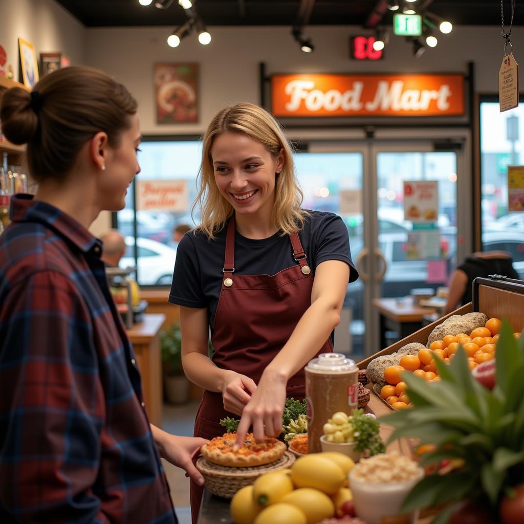 Friendly Cashier at Berkman Food Mart