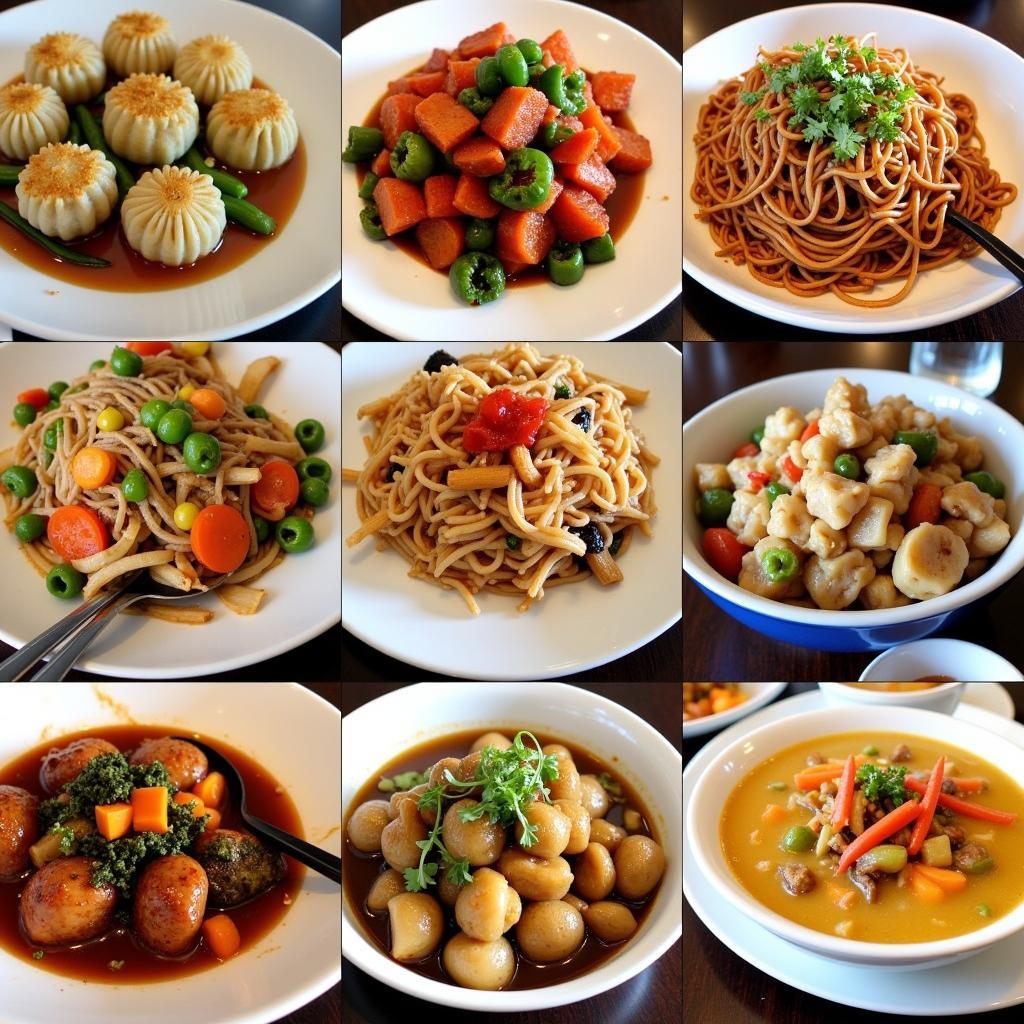 A collage showcasing diverse Chinese dishes from various restaurants in Clifton, Ohio