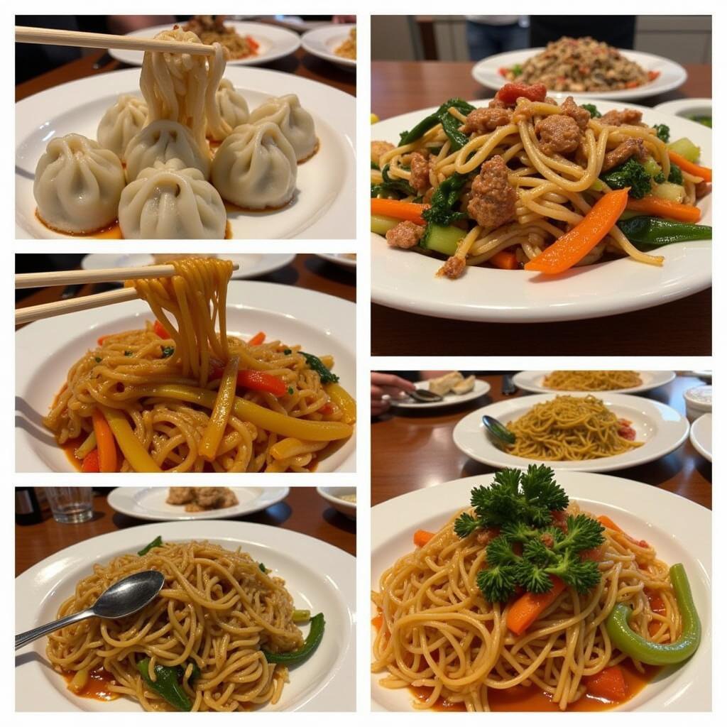 A collage showcasing various Chinese dishes from restaurants in North Plainfield.