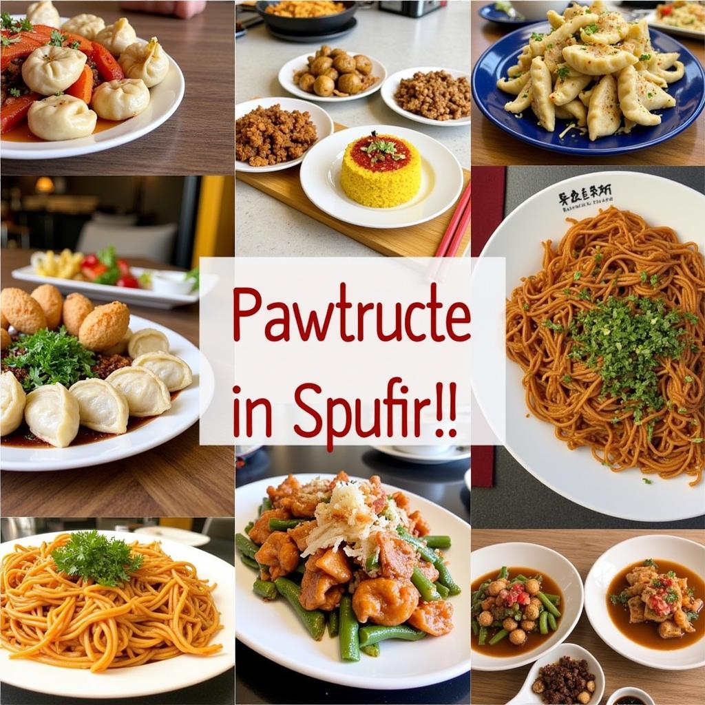 A vibrant assortment of Chinese dishes laid out on a table, showcasing the diversity and deliciousness of Chinese cuisine in Pawtucket, RI.