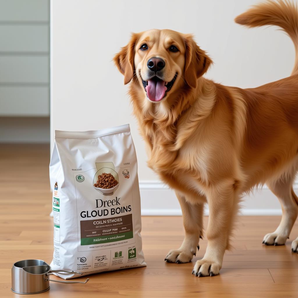 A 50lbs bag of dog food