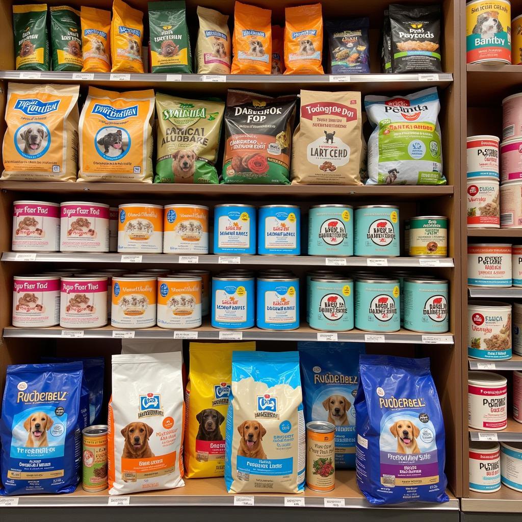 A variety of dog food options in Miami