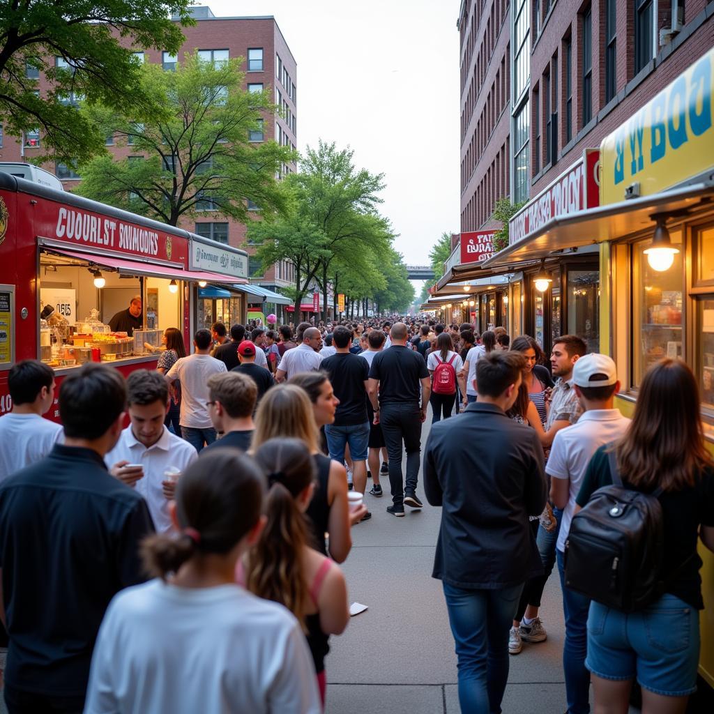 Lines at the Best Food Trucks at Columbus Commons