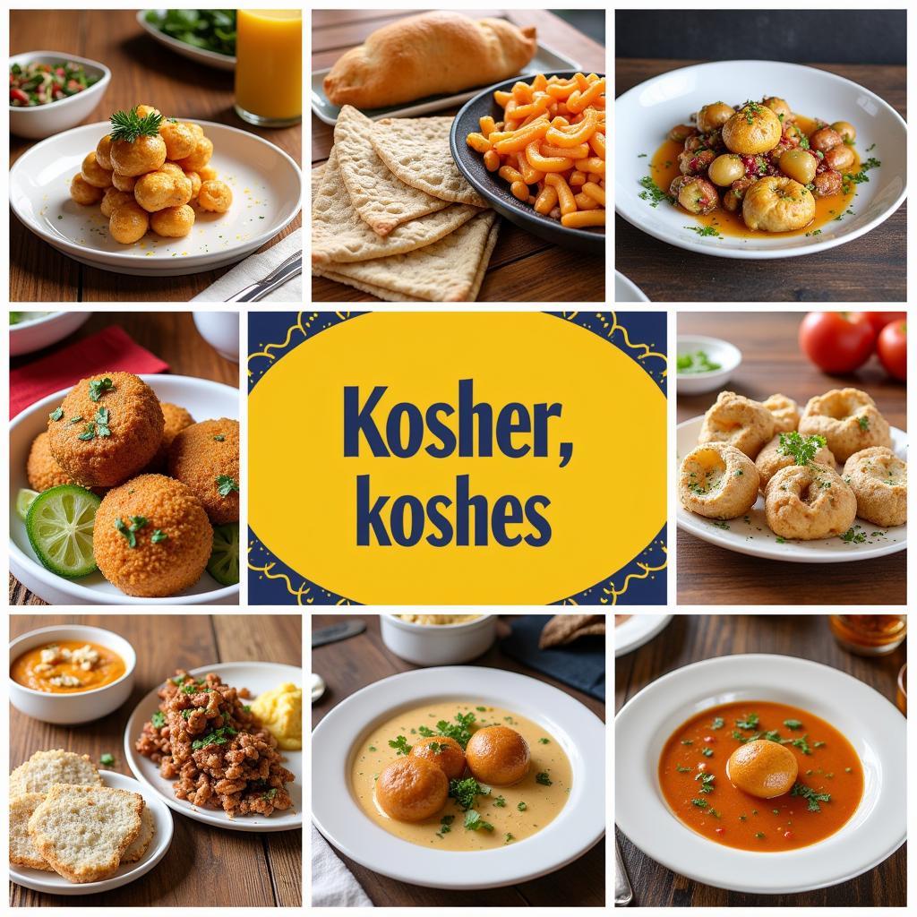 A collage showcasing the diverse kosher food scene in Pittsburgh