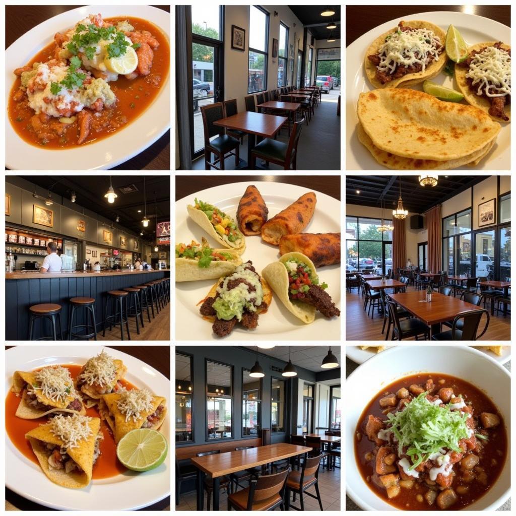 A collage showcasing the diverse Mexican food scene in Athens TX, featuring various dishes and restaurants