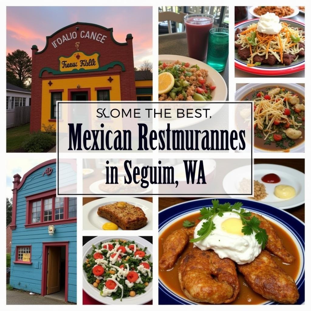 A collage showcasing the diverse and vibrant Mexican food scene in Sequim, Washington