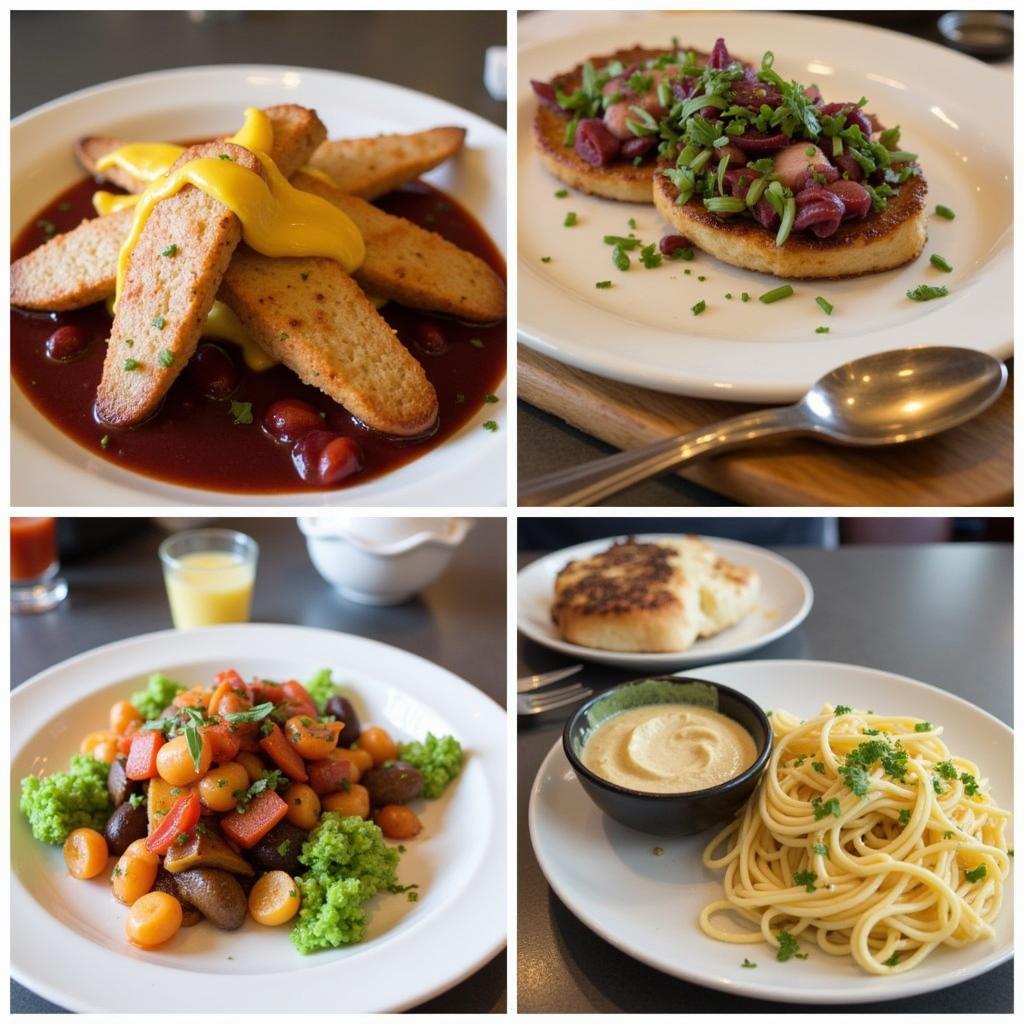 A collage showcasing signature dishes from top-rated restaurants in downtown Appleton