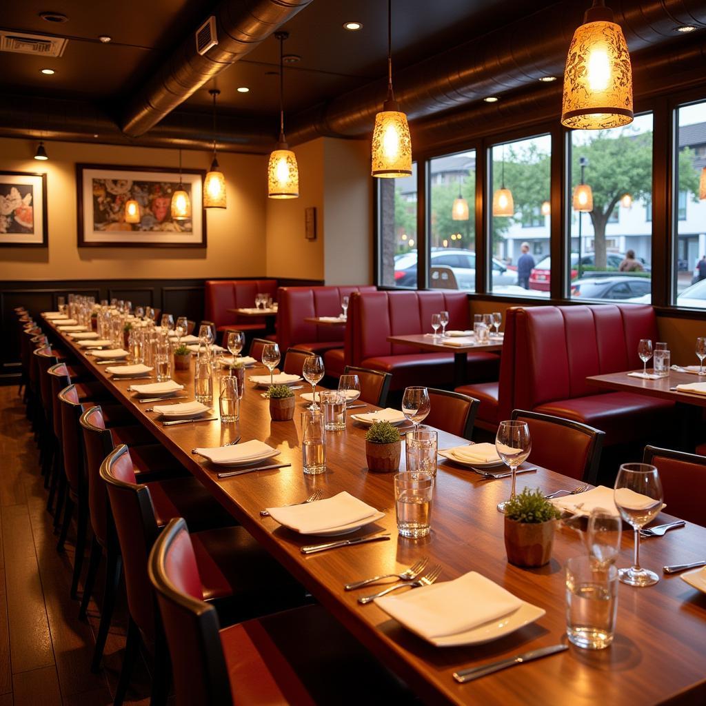 Restaurants with large tables and group menus near Escapology