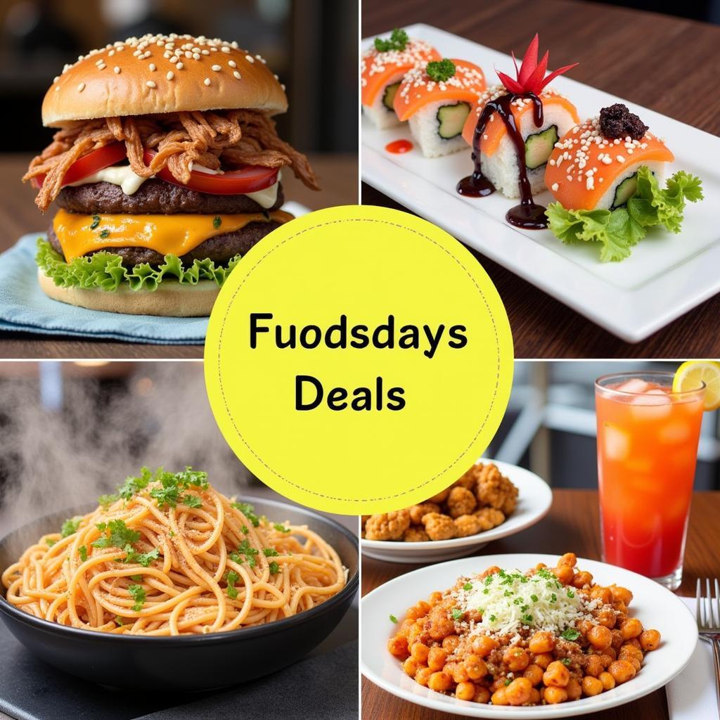 An assortment of delicious food available as part of Thursday food deals