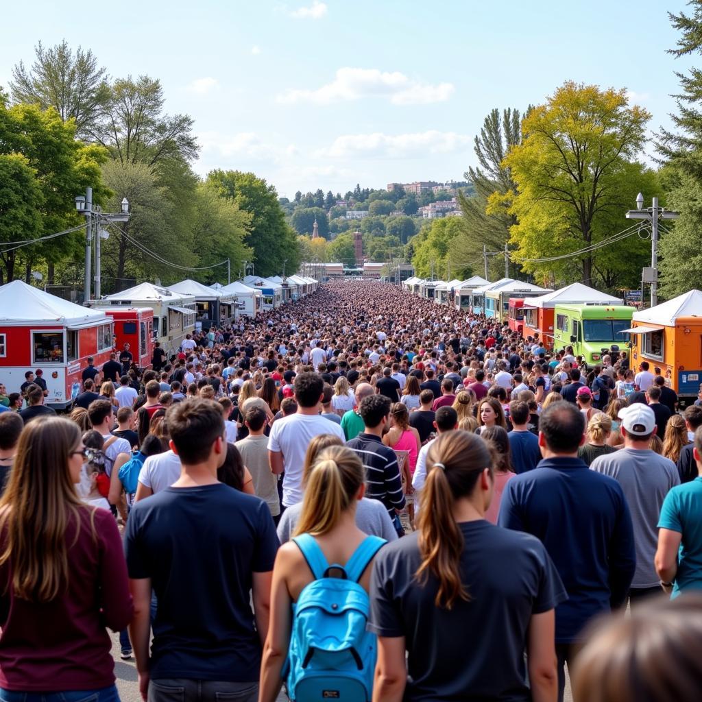 Crowds gather at the Bethlehem Food Truck Festival