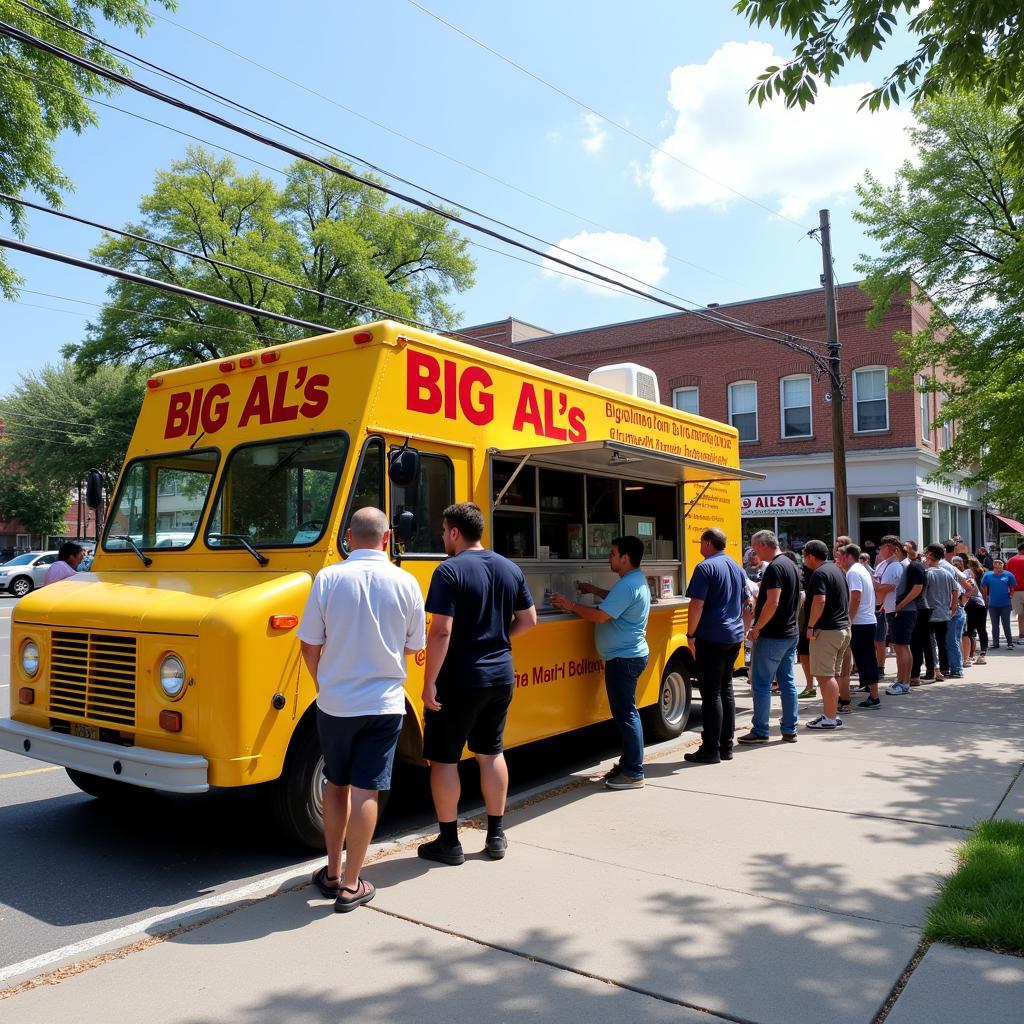 Big Al's Food Truck parked at a local event in Cleveland.