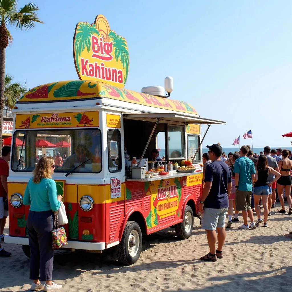 A Big Kahuna Food Truck at a Beachfront Event