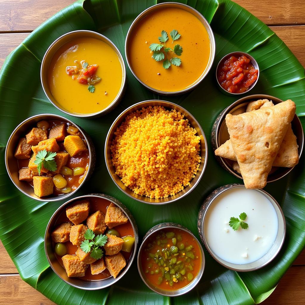 Traditional Bihari Thali Platter