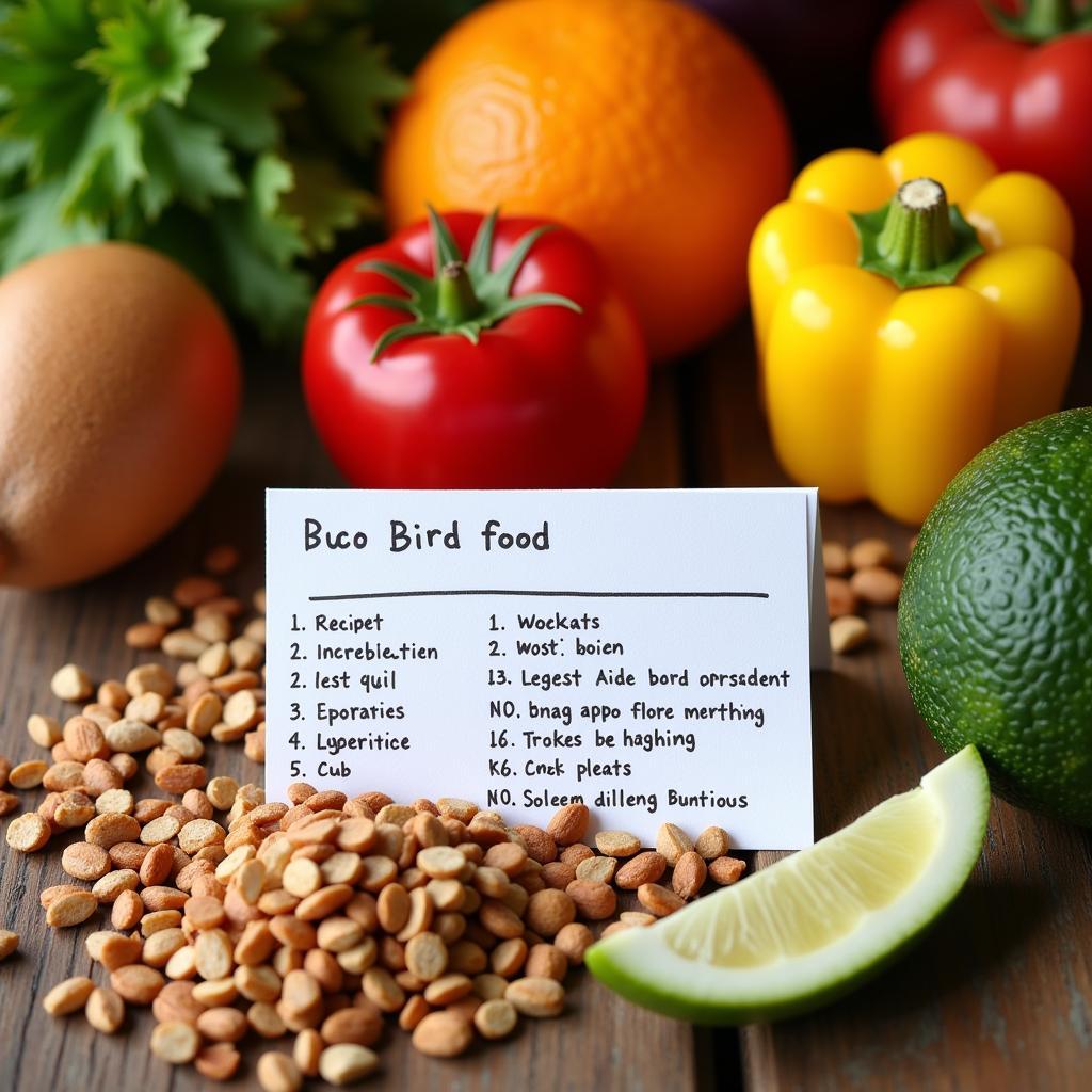 Fresh ingredients for bird food baking