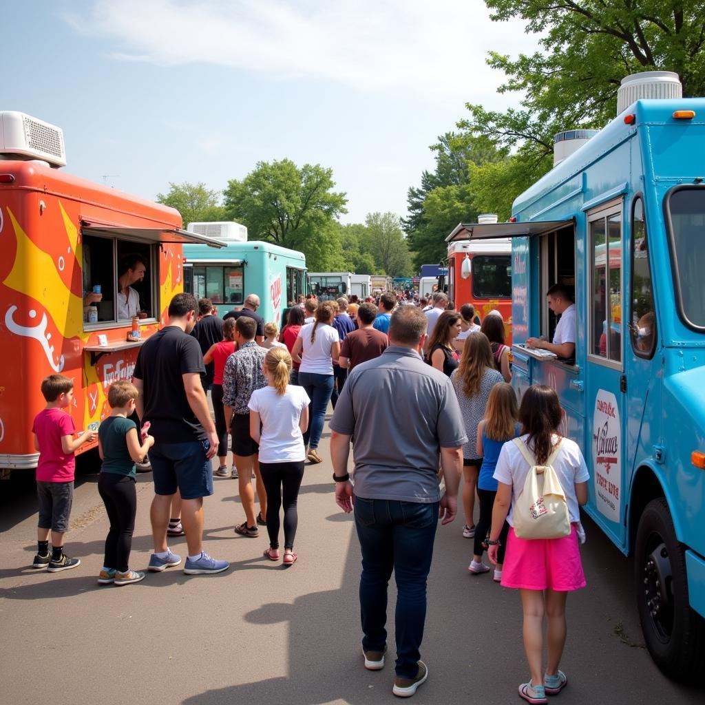 Crowds gather at the Bismarck Food Truck Festival