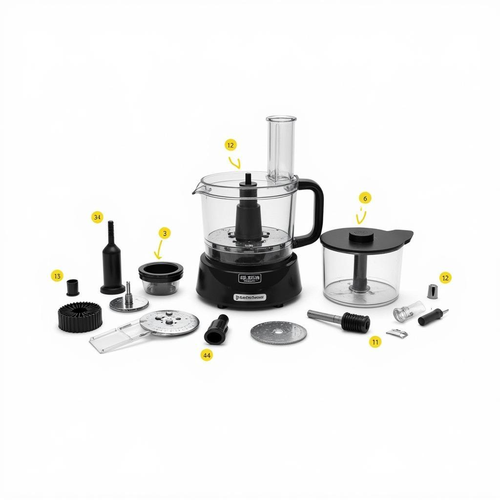 Black & Decker Food Processor Parts Labeled