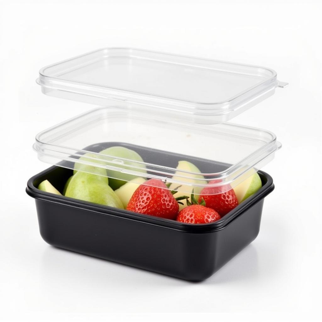 Black Food Container with Airtight Lid