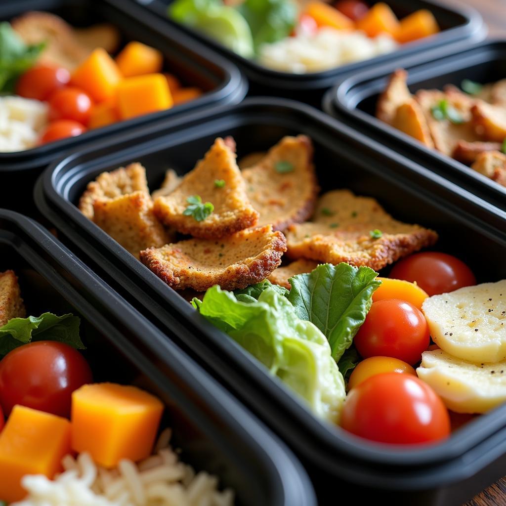 Black Plastic Food Containers for Meal Prep